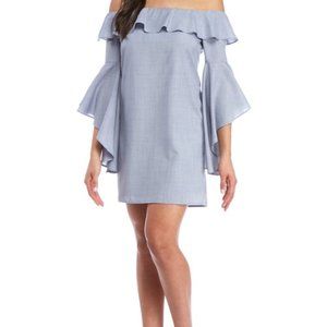 WAYF off-the-shoulder blue dress